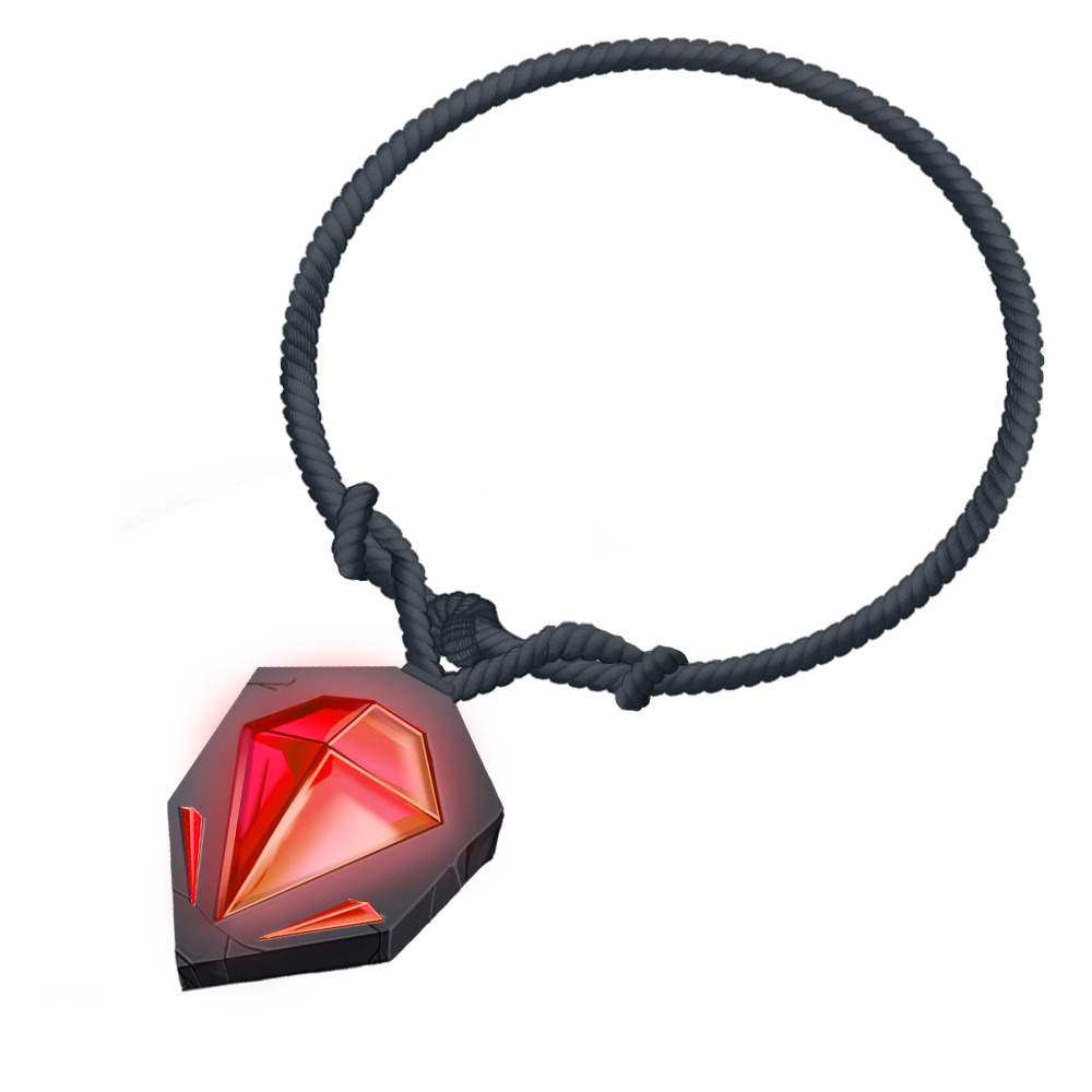 Glowing Red Gem Amulet